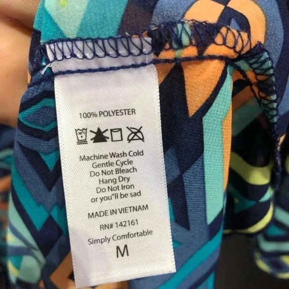 LuLaRoe Kimono/duster/cardigan/beach cover up,sheer,lightweight multicolor print - Picture 6 of 6